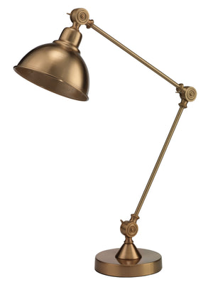 Wallace Adjustable Table Lamp, Antique Brass