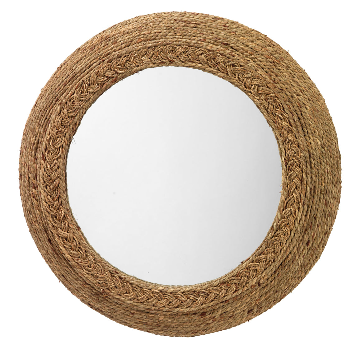 Seagrass Round Wall Mirror