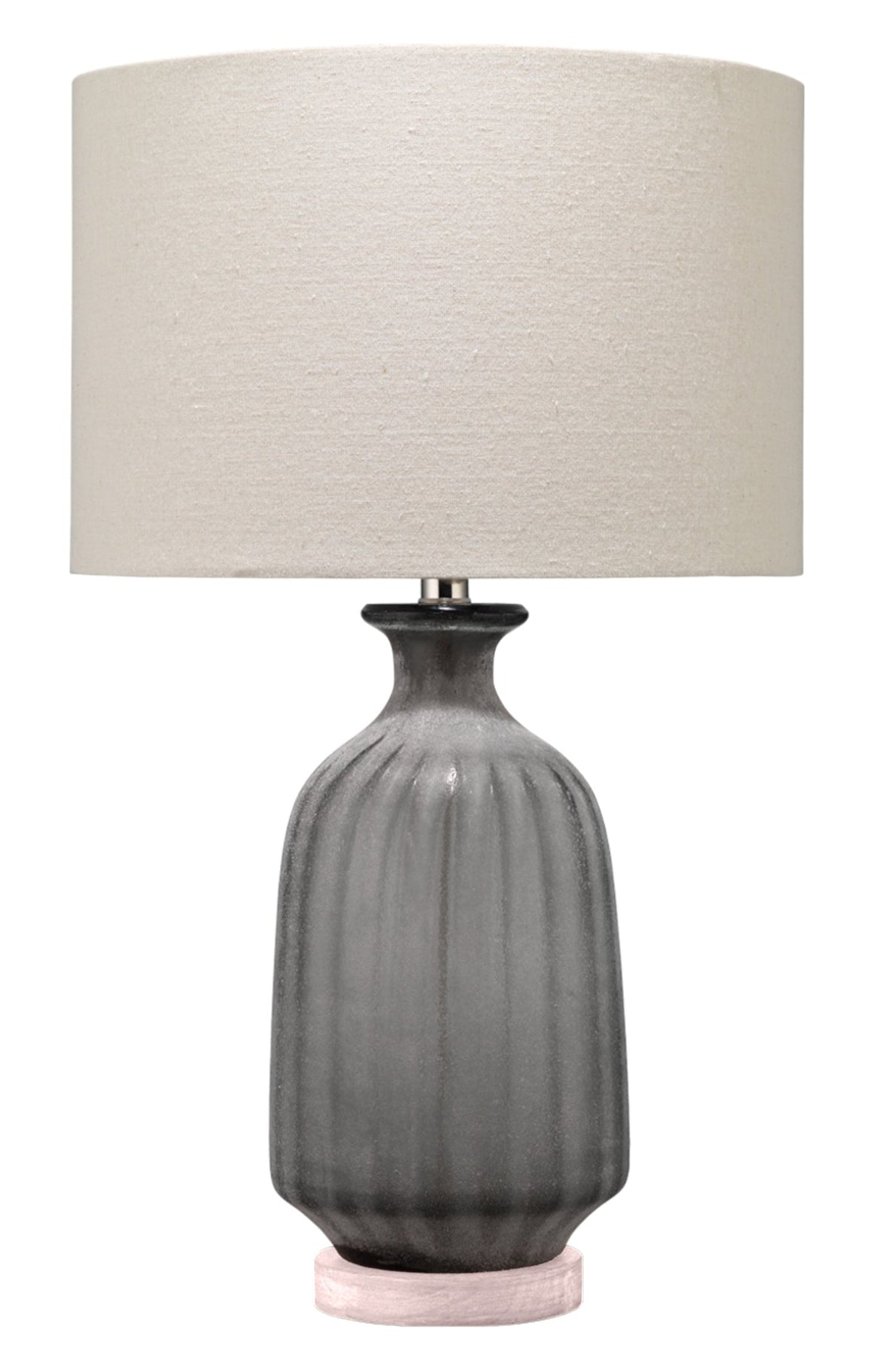 Frosted Glass Table Lamp, Grey