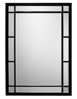 Chelsea Iron Rectangle Wall Mirror, Black