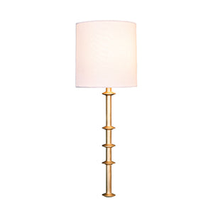 Blake Flush Iron Sconce with Ring Detail in Gold Leaf