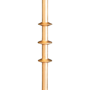 Blake Flush Iron Sconce with Ring Detail in Gold Leaf