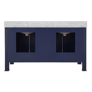 Blanche Bath Vanity in Textured Navy Linen