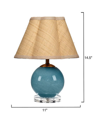 Dottie Blown Glass Table Lamp, Blue