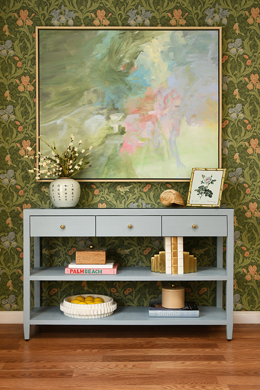 Briar Three Drawer Console -Blue