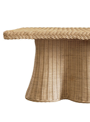 Britney Coffee Table in Natural Woven Rattan