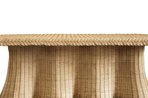 Britney Coffee Table in Natural Woven Rattan