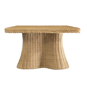 Britney Coffee Table in Natural Woven Rattan