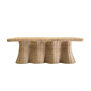 Britney Coffee Table in Natural Woven Rattan