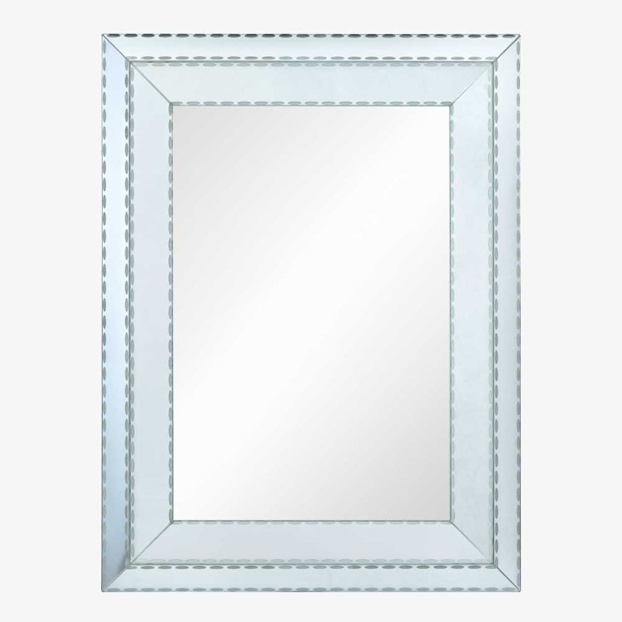 Distressed Silver Leaf Mirror Framed Mirror