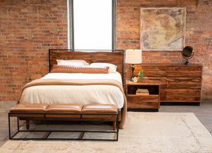 Elliston King Bed in Sheesham with Natural Finish