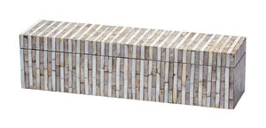 Roosevelt Grey Mother of Pearl Decorative Box, Large