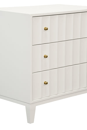 Carmack Side Table in Matte White Lacquer