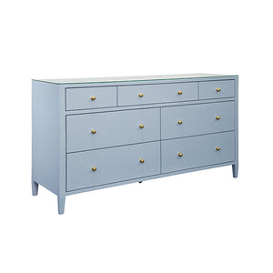Carnegie Drawer Chest in Light Blue Linen