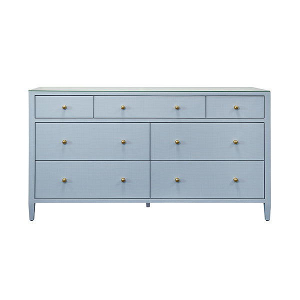 Carnegie Drawer Chest in Light Blue Linen