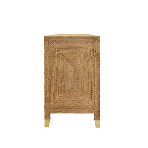 Casey Four Door Buffet in Satin Brass Hardware