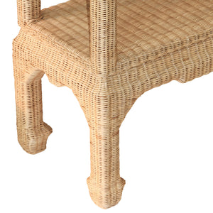 Cavalier Ming Style Etagere in Woven Rattan