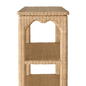 Cavalier Ming Style Etagere in Woven Rattan