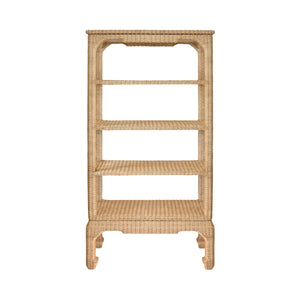 Cavalier Ming Style Etagere in Woven Rattan