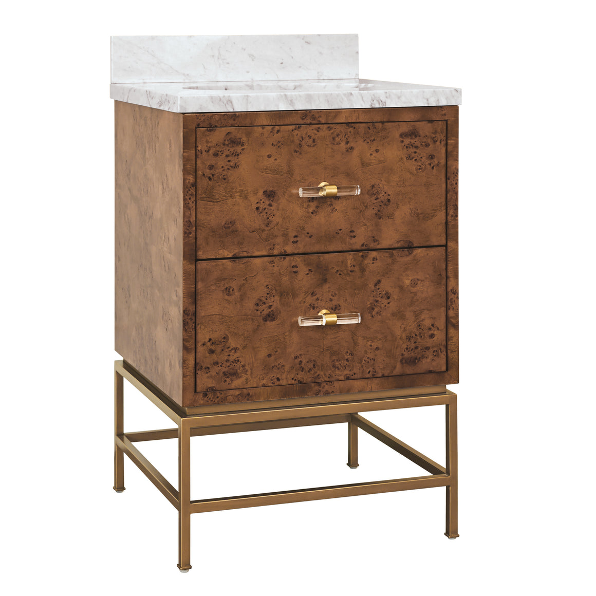 Clifford Two Drawer Bath Vanity In Matte Dark Burl Wood6-
