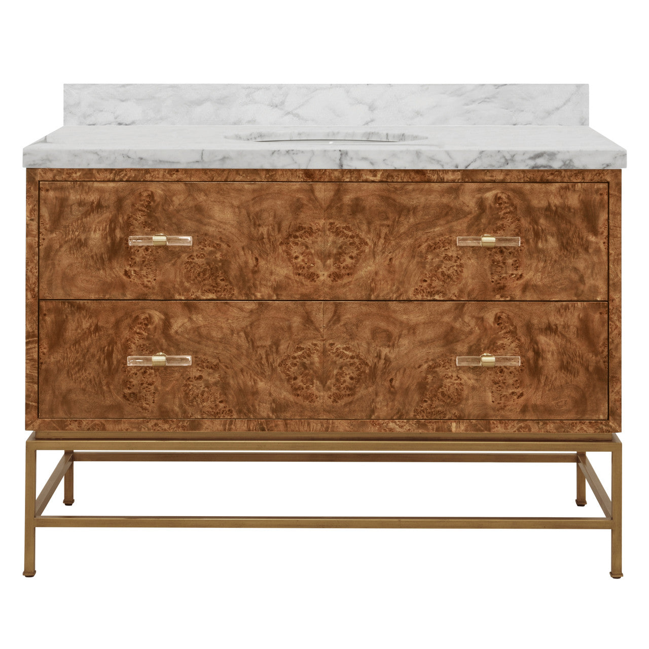 Clifford Bath Vanity In Matte Dark Burl Wood