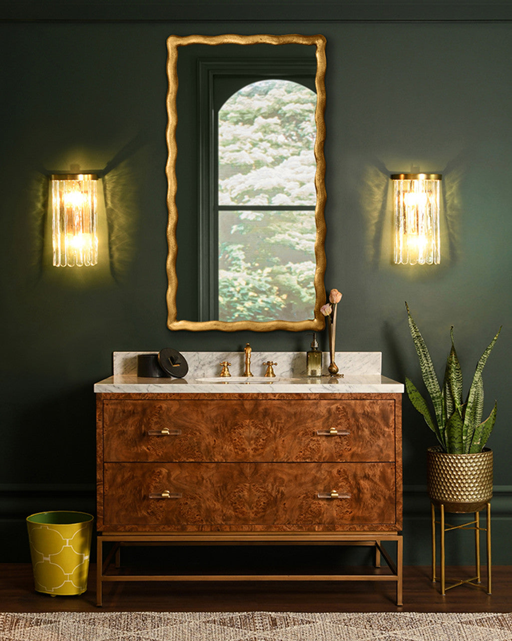 Clifford Bath Vanity In Matte Dark Burl Wood