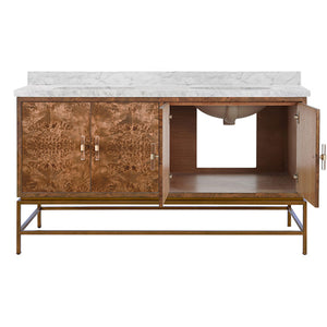 Clidfford Bath Vanity in Matte Dark Burl Wood