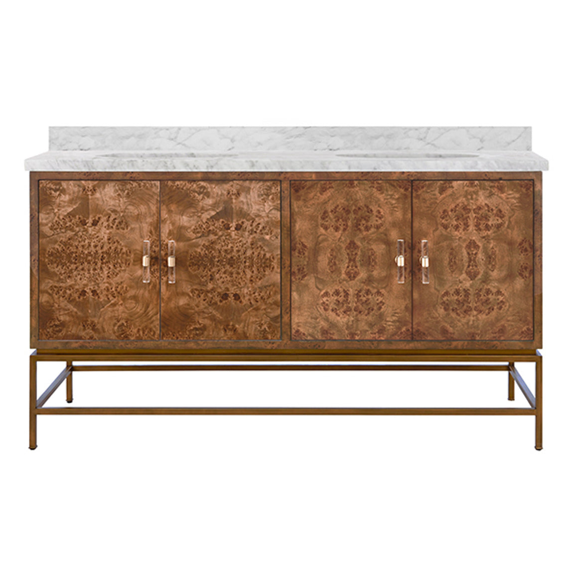 Clidfford Bath Vanity in Matte Dark Burl Wood