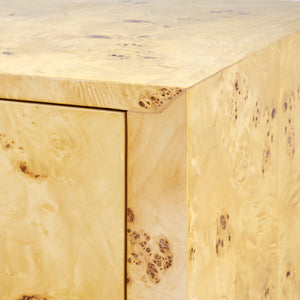 Cole 3-Drawer Side Table, Burl | Cole Collection | Villa & House