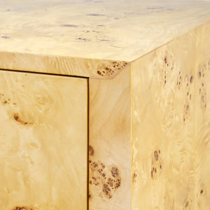 Cole 3-Drawer Side Table, Burl | Cole Collection | Villa & House