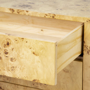 Cole 3-Drawer Side Table, Burl | Cole Collection | Villa & House