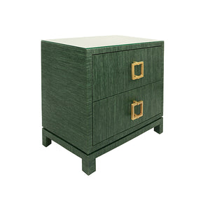 Cole Side Table in Green Dyed Grasscloth (Copy)