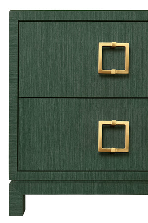 Cole Side Table in Green Dyed Grasscloth (Copy)