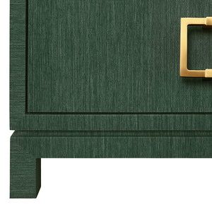Cole Side Table in Green Dyed Grasscloth (Copy)