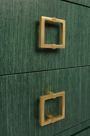 Cole Side Table in Green Dyed Grasscloth (Copy)