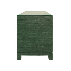 Cole Side Table in Green Dyed Grasscloth (Copy)