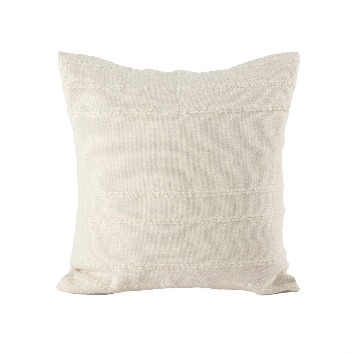 100% Handwoven Baby Alpaca Pillow LUCY White Square