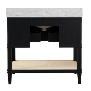 Cutler Bath Vanity in Black Cerused Oak