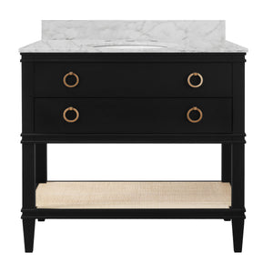 Cutler Bath Vanity in Black Cerused Oak