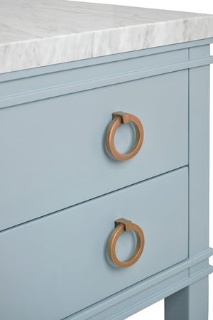 Cutler Bath Vanity in Matte Light Blue Lacquer