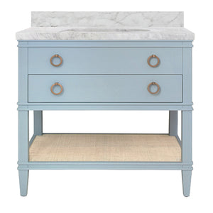 Cutler Bath Vanity in Matte Light Blue Lacquer
