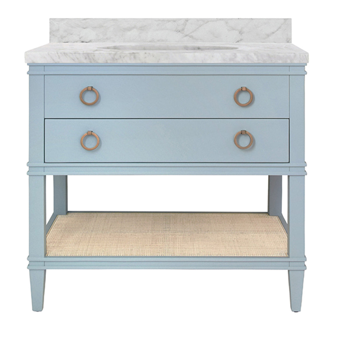 Cutler Bath Vanity in Matte Light Blue Lacquer