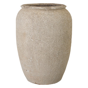 Large Textured Ceramic Jar – Reef White