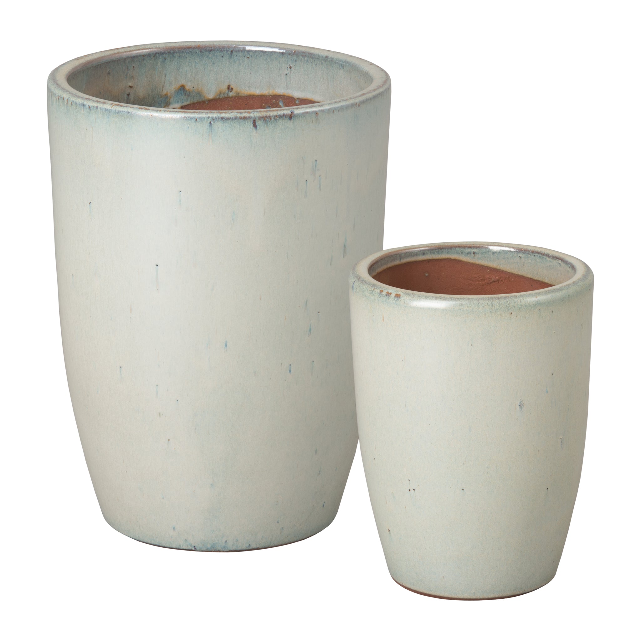 Round Plantrs S/2, Distressed White