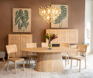 Calabasas Dining Chair in Natural White Finish