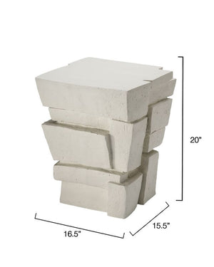 Brick Fiber Glass Side Table