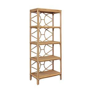 Danielle Back Etagere in Natural Rattan