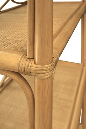 Danielle Back Etagere in Natural Rattan