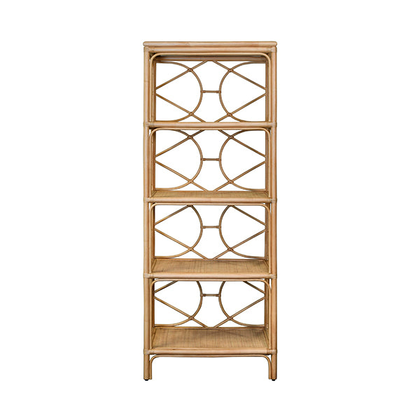 Danielle Back Etagere in Natural Rattan