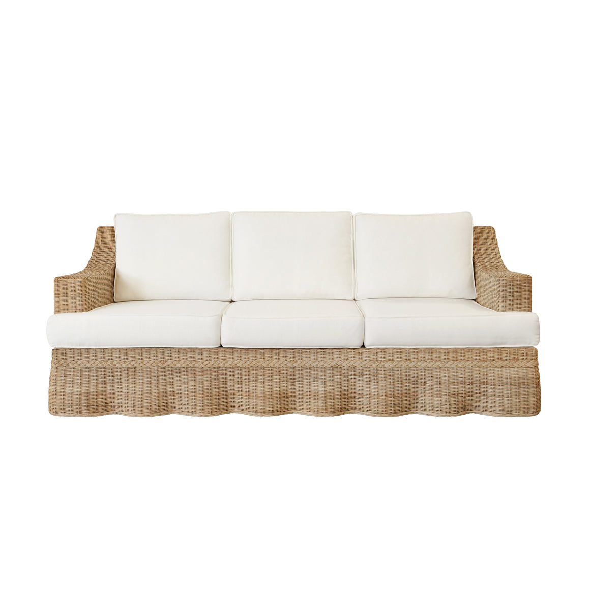 Lawson Style Daphane Sofa in Natural Rattan